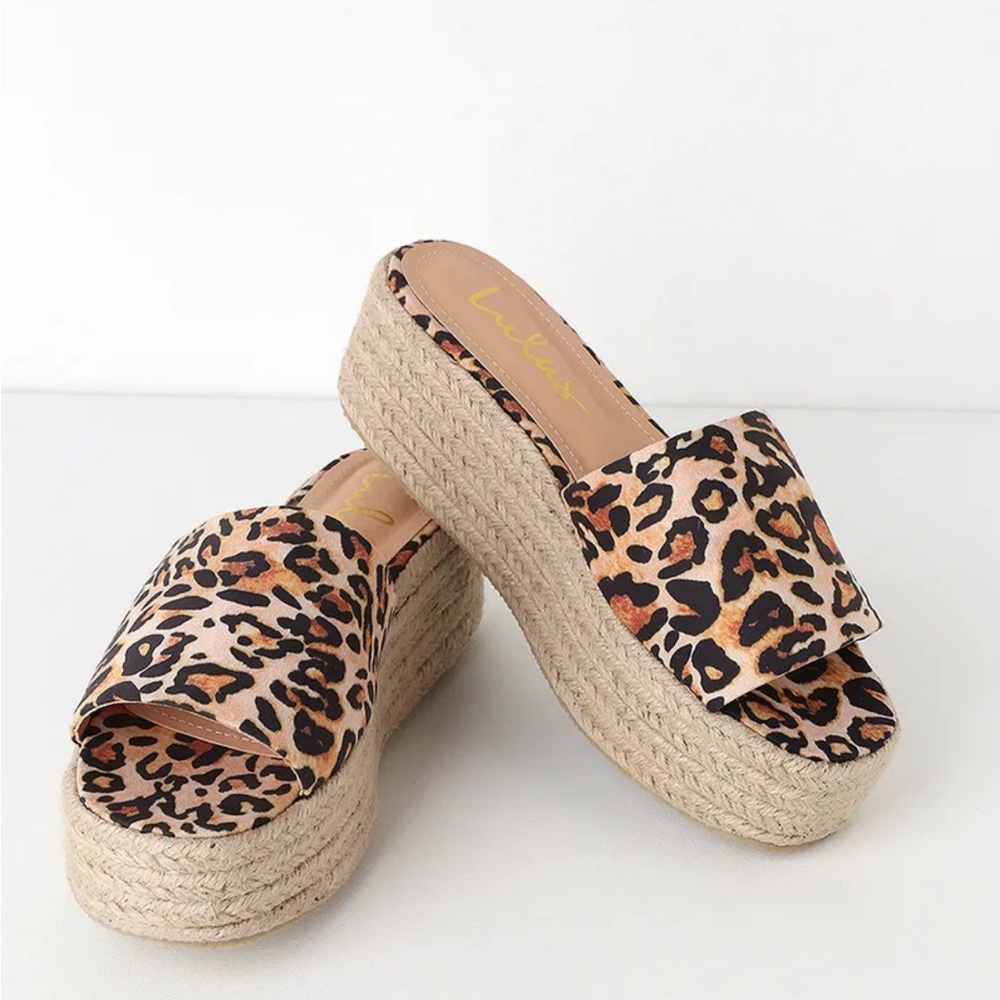 Lulus platform cheetah sandals